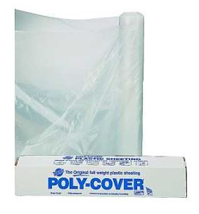 FILM POLY CLEAR 12'X100' .004 THICK (RL) - Clear